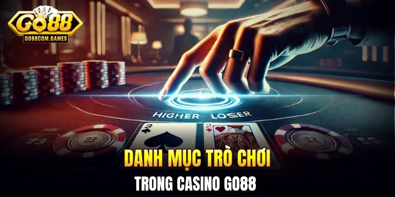 Danh mục trò chơi trong casino GO88 
